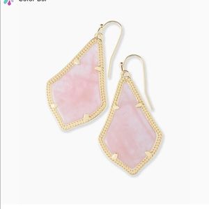 Alex Gold Drop Earrings in Rose Quartz Kendra Scott